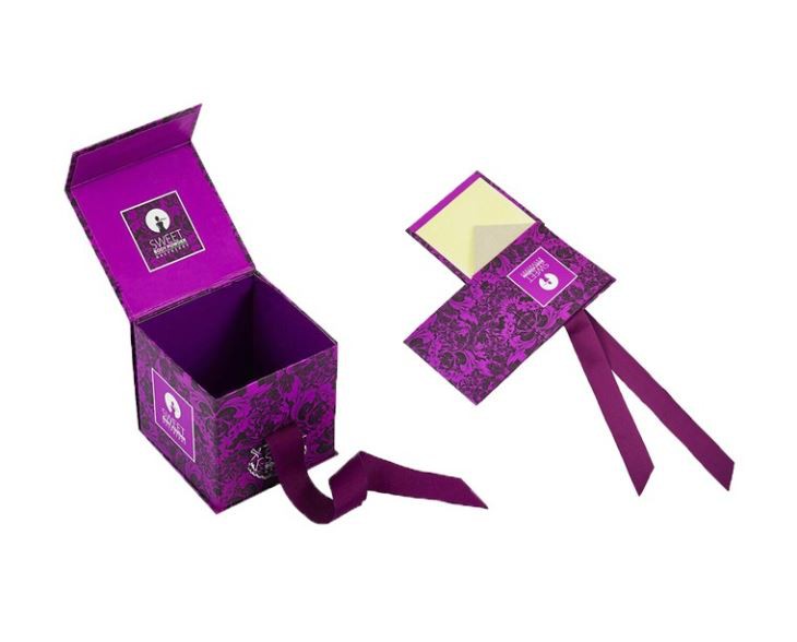 Small Folding Boxes Purple Color For Jewelry